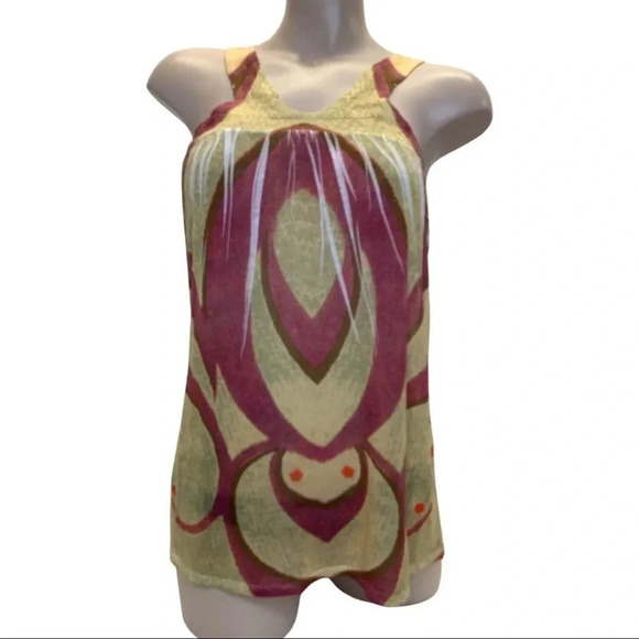 Knitted Trim Size Small Sublimation Tank Top. New No Tags - Picture 1 of 4